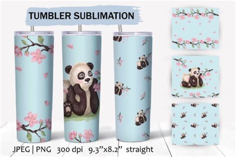 Spring Panda Bear Sublimation Design Graphic By VaraNa Art Creative