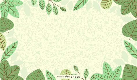 Fondo Verde Fresco De La Naturaleza Con Flourish Descargar Vector