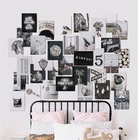 Collage Kit Photo Wall Bundle Set Black And White Set Of 35