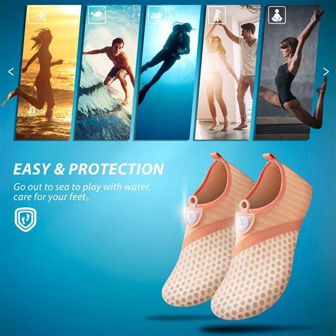 Simari Barefoot Water Shoes Unisex Aqua Socks Snorkeling Slip On Indoor Outdoor Nude Pink