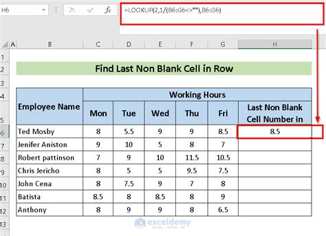 How To Find The Last Non Blank Cell In A Row In Excel 5 Methods