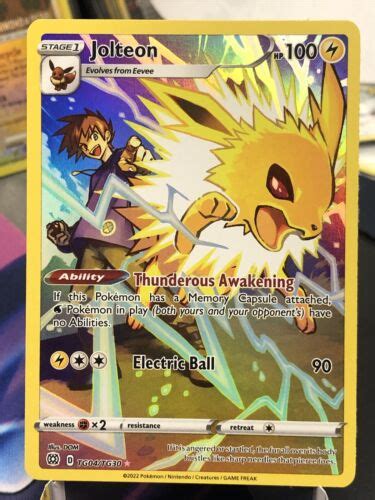 Jolteon Character Rare Tg Tg Brilliant Stars Pokemon Card Mint Ebay