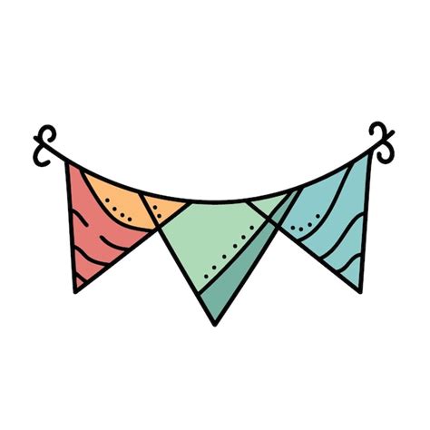 Premium Vector Colorful Hanging Pennants Decorations