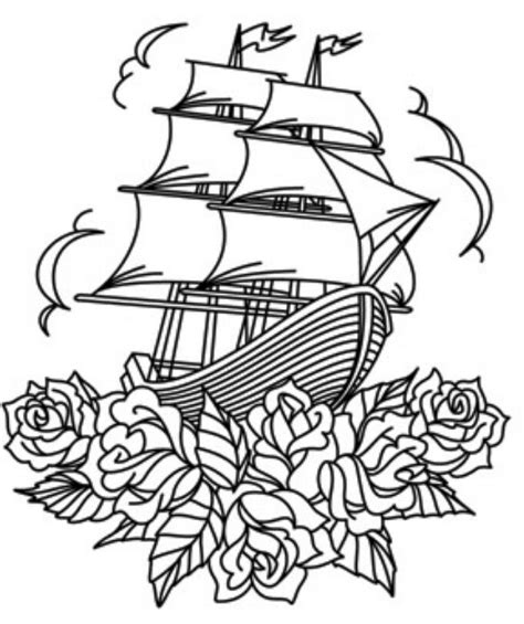 #Ship #tattoo, #sailing #tattoo, #linework www.urbanthreads.com | Bozze ...