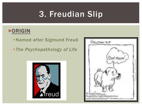 What Is A Freudian Slip Examples