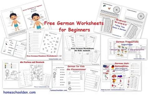 FREE German Worksheets for Beginners