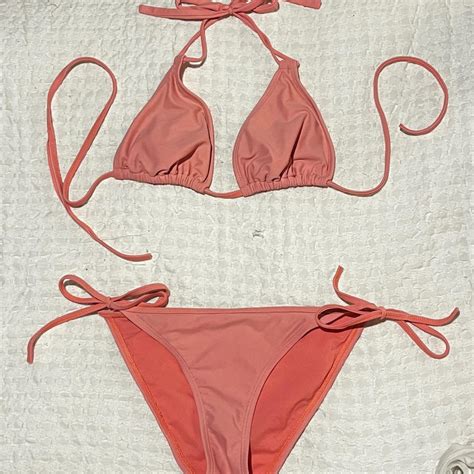Small Body Glove Coral Bikini Set Lightly Worn Depop