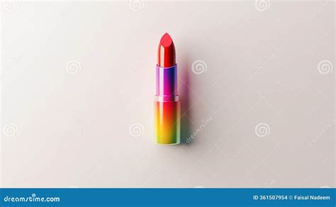 Rainbow Lipstick Kiss Isolated On White Lgbt Community Symbol Gay Pride Vector Illustration