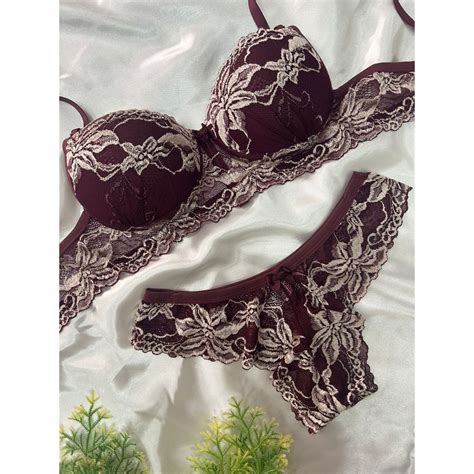 Conjunto Calcinha Suti Bojo E Renda Lingerie Feminina Shopee Brasil