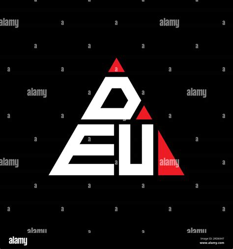DEU triangle letter logo design with triangle shape. DEU triangle logo ...