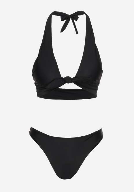 Czarne Eleganckie Bikini Z Ozodbnym Wi Zanym Biustonoszem I Figami Push Up Gwydion Renee