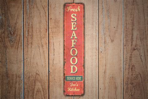 Fresh Seafood Sign Seafood Restaurant Fresh Seafood Decor Vintage