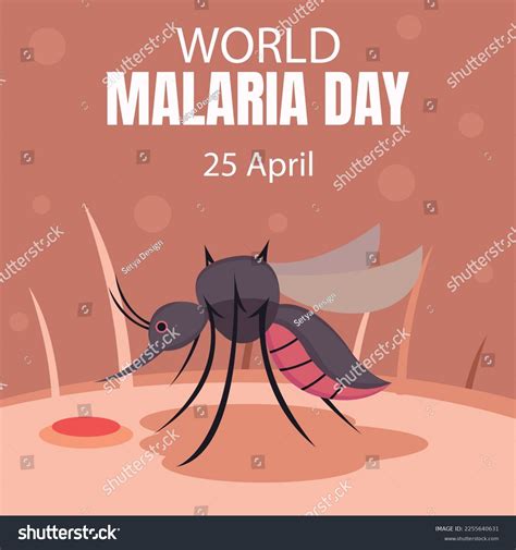 Illustration Vector Graphic Mosquitoes Biting Human Stock Vector