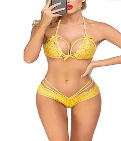 Buy Fashion Bones Women Lace Baby Doll Lingerie Set For Honeymoon Sexy Night Wear Baby Doll