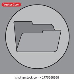 Folder Icon Trendy Flat Design Vector Stock Vector (Royalty Free ...