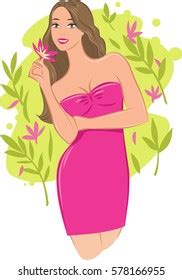 Three Naked Woman Covered Green Leaves Stock Vector Royalty Free Shutterstock