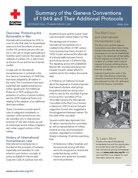 ihl summary overview   geneva conventions protocols studocu