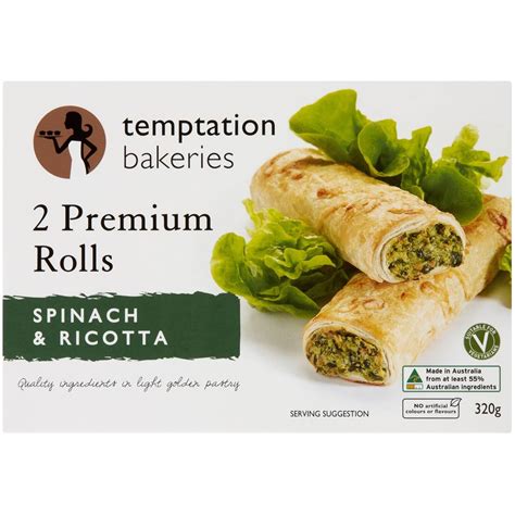 Temptation Bakeries Premium Spinach Ricotta Rolls Pack Woolworths