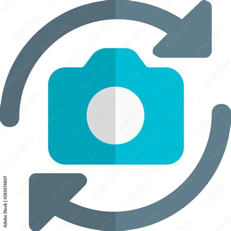 flip  turn camera  primary  secondary switch stock vector