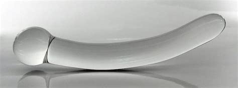 Medium Glass Smooth Curved Probe Dildo Sex Toy Etsy