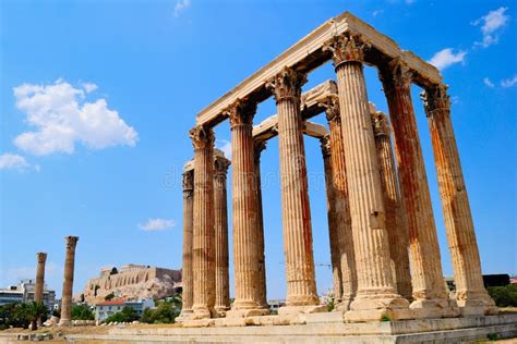 Temple De Zeus Olympique à Athènes Grèce Photo stock Image du