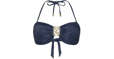 Leyla Maya Ltd Kate Bandeau Bikini Top In Blue Lyst UK