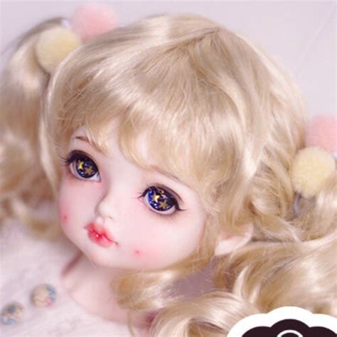 Bjd Cute Pink Braids Long Curly Hair Imitation Mohair Wig For Etsy