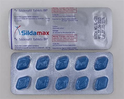 Sildamax 100mg Sildenafil Citrate Tablets At 50 Stripe Super