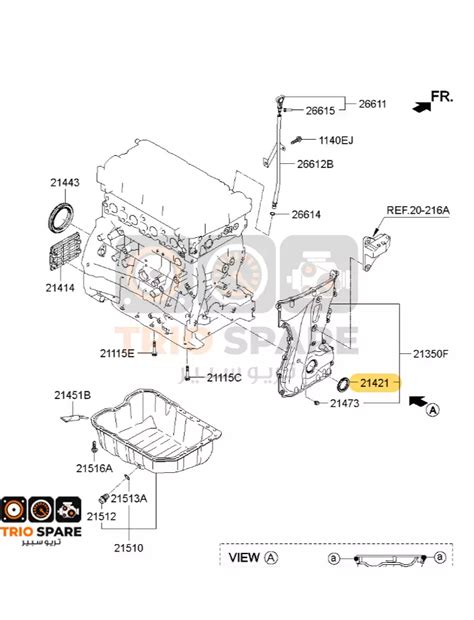 Seal Oil Hyundai Sonata 2015 2017 2142125002