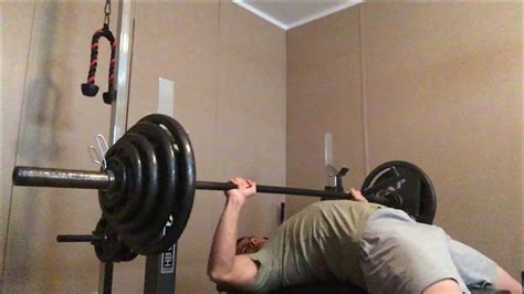 Bench Press Fail With 280lbs And No Spotter 275lbs For A Heavy Single Youtube