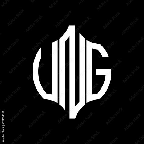 vng letter logo vng  black background vector image vng monogram