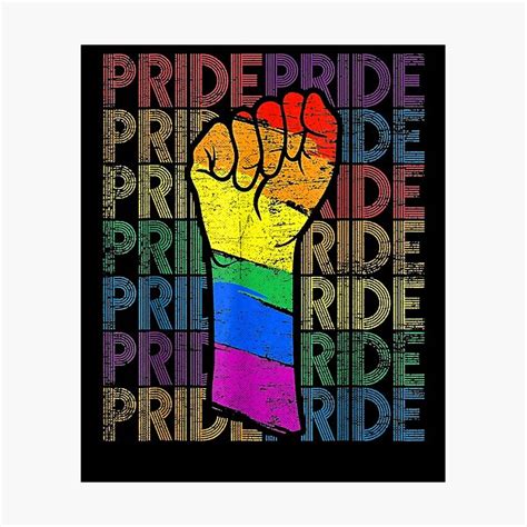 Lámina fotográfica Orgullo Arco Iris Mano Puño Lgbtq Conciencia Lésbica Gay de patsa4 Redbubble