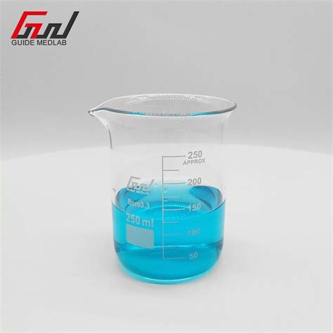 China Custom 250ml Low Form Glass Beaker Suppliers Manufacturers