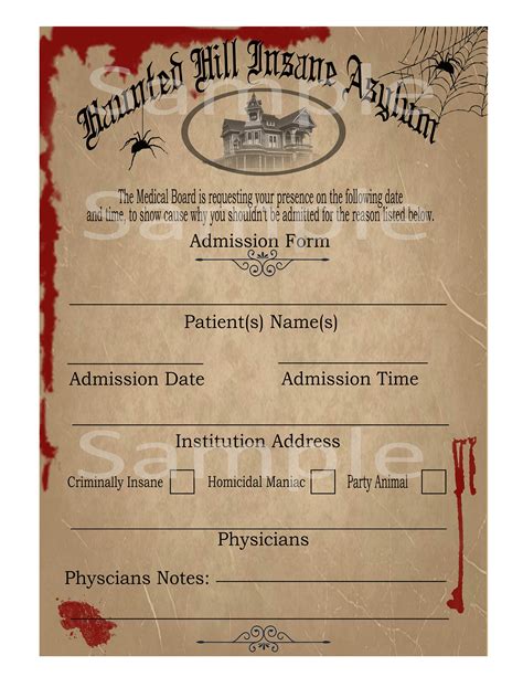 Halloween lunatic asylum editable insane asylum party etsy – Artofit