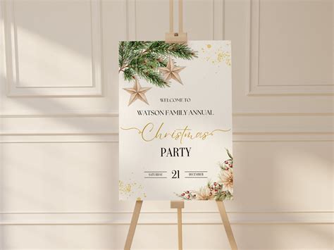 Christmas Welcome Sign, Welcome Poster, Christmas Party Welcome Sign ...