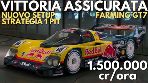 SETUP FARMING GT7 1 500 000 CREDITI PORSCHE 962C STRATEGIA WTC 800