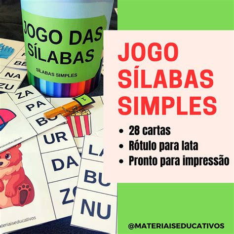 Jogo Silabas Simples - JOGO SÍLABAS SIMPLES - Ariani Castellar Citon | Hotmart