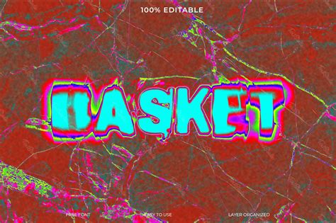Basket Psychedelic Acid Tripping Font Style Text Effect Photoshop