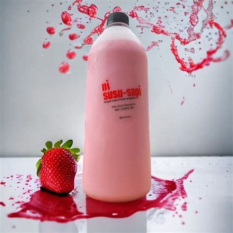 Jual Susu Sapi Fresh Milk Pasteurisasi Rasa Rasa Strawberry 1Liter