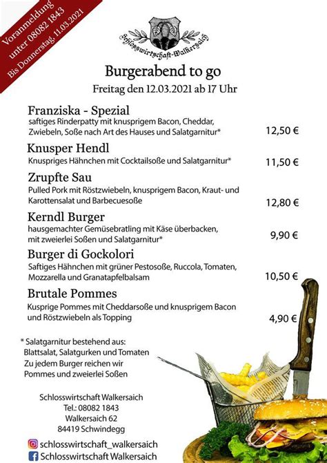 Speisekarte Von Schlosswirtschaft Mooser Restaurant Schwindegg