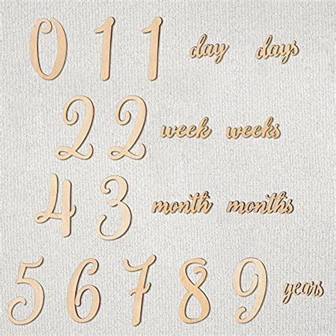 Promise Babe 月齢フォト ニューボーンフォト ベビーマンスリーカード 19枚セット ウッド 天然木材 記念 写真道具 撮影アイテム