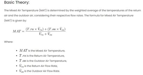 HVAC Mixed Air Temperature Equations with Excel and MATLAB - Excel ...