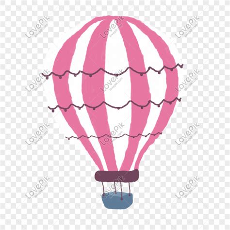 Pink Hot Air Balloon Illustration Hot Air Balloon Pink Hot Air Balloon Floating PNG Image