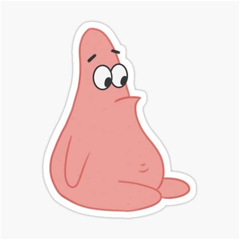 Naked Patrick Sticker By Mai May Redbubble