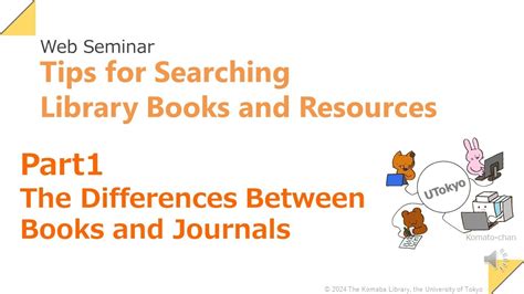 Part 1 The Differences Between Books And Journals Tips For Searching