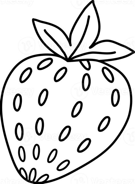 Strawberry Outline Hand Drawn 20695869 Png