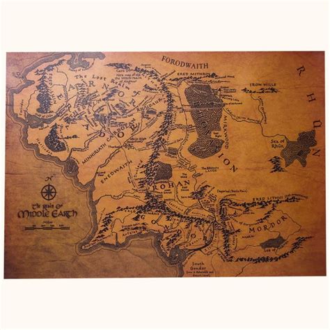 20 Tiras Mapa Del Hobbit El Senor De Los Anillos Mapa De La Tierra