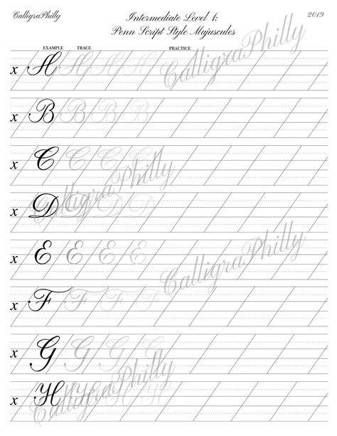 Free Printable Calligraphy Worksheets For Beginners