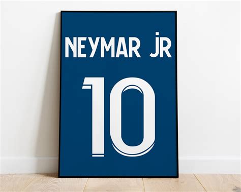 Neymar Jr PSG Jersey Poster Digital File .png and .svg - Etsy