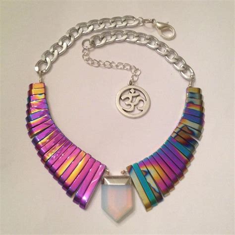 Bohemian Space Babe Necklace Metallic By ARTifactsByAmanda Necklace Seapunk Fashion Bohemian